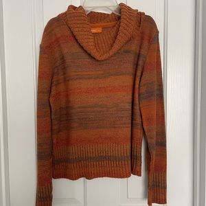Orange turtle neck
